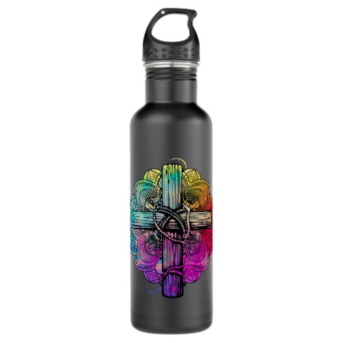 Christian Christ Gospel Design Jesus Son of God Qu Stainless Steel Water Bottle