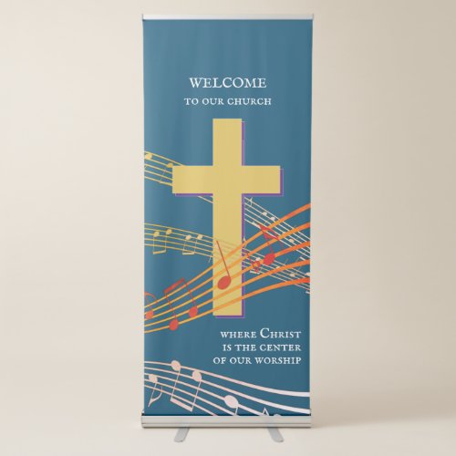 Christian Christ The Center WELCOME Retractable Banner