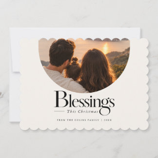 Christian Christmas Blessings Arch Photo Holiday Card