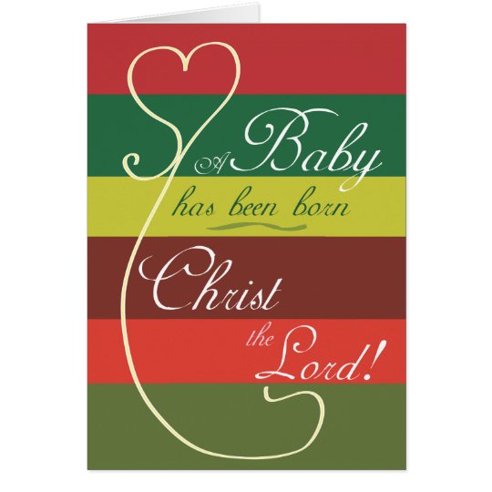 Christian Christmas Card: A child is born Card