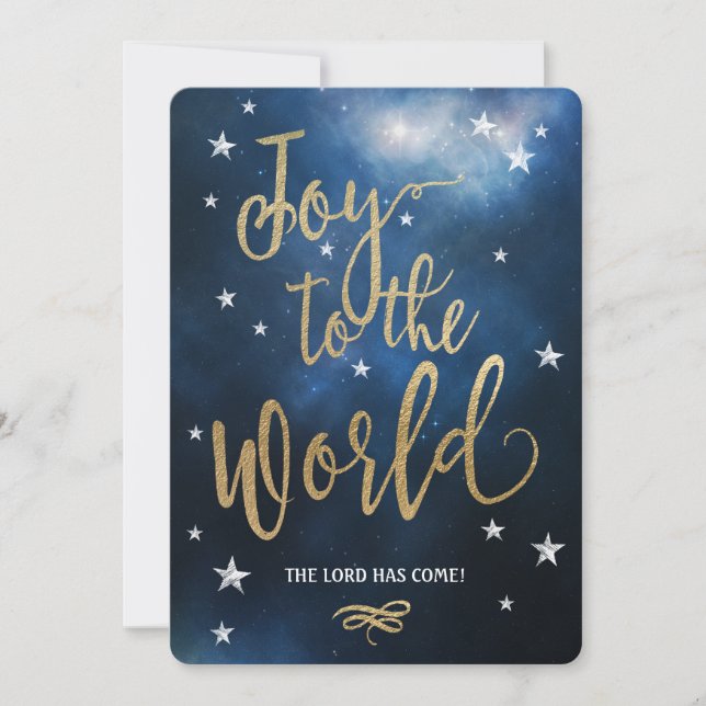 Christian Christmas Card Joy to the World! (Front)