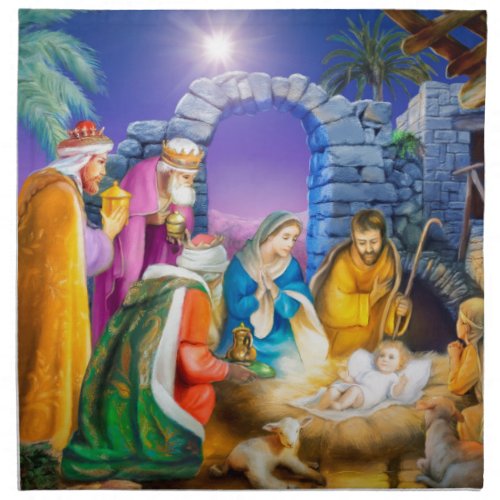 Christian Christmas card Napkin