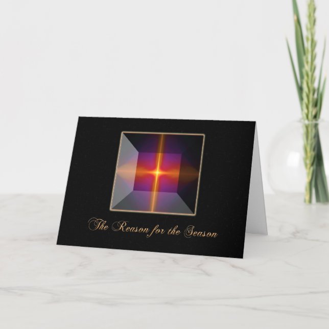 Christian Christmas Cross Holiday Card (Front)