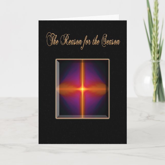 Christian Christmas Cross Holiday Card (Front)