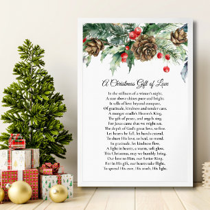 Christian Christmas Faith Poem  Framed Art