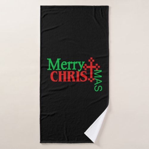 Christian Christmas Gift For Men  Women Merry Chr Bath Towel