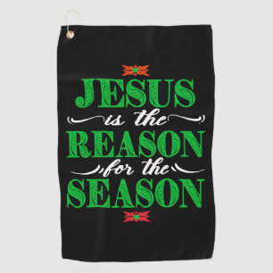 Christian Christmas Gifts Jesus Is The Reason For Golf Towel