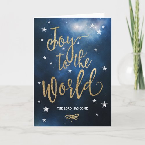 Christian Christmas Greeting Joy to the World Holiday Card