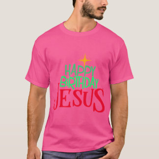 Christian Christmas Happy Birthday Jesus Women Men T-Shirt