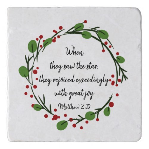 Christian Christmas Inspirational  Scripture Trivet