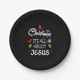 Christian Christmas - It's All About Jesus T-Shirt Paper Plates