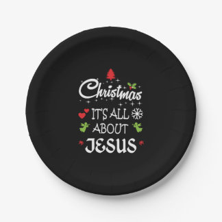 Christian Christmas - It's All About Jesus T-Shirt Paper Plates