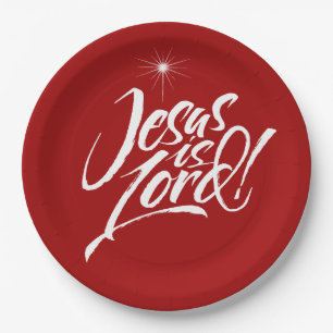 Christian Christmas Jesus is Lord Religious Christ Paper Plates