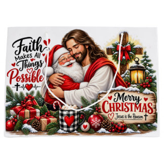 Christian Christmas | Jesus Is The Reason Large Gift Bag