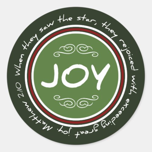 Christian Christmas Joy Bible Verse Stickers