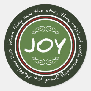 Christian Christmas Joy Bible Verse Stickers