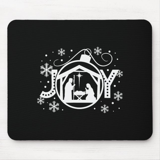 Christian Christmas Joy Jesus Nativity Scene Faith Mouse Pad (Front)