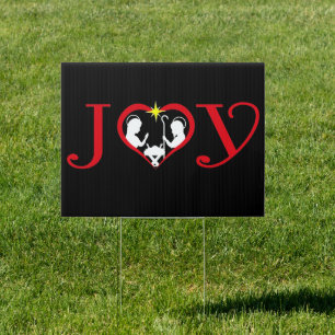 Christian Christmas Joy Jesus Nativity Scene Faith Sign