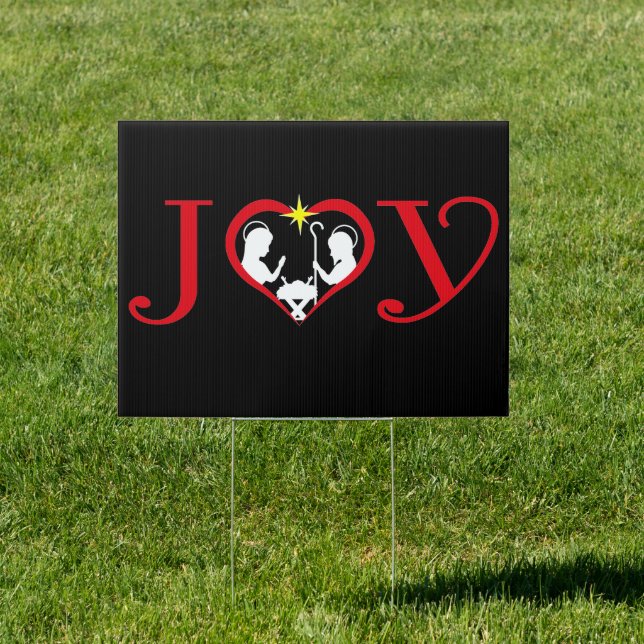 Christian Christmas Joy Jesus Nativity Scene Faith Sign (Insitu)