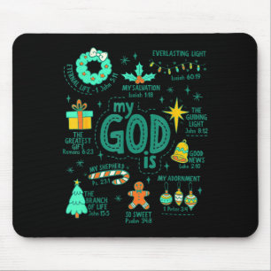 Christian Christmas My God Is Jesus Is The Reason Mouse Pad