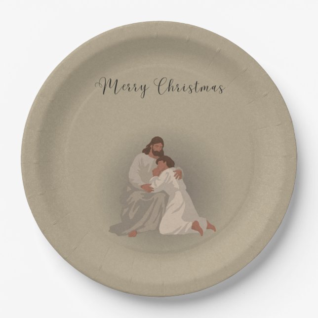 Christian Christmas Napkins Paper Plates (Front)