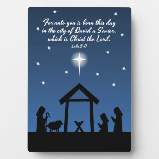 Christian Christmas Nativity Scene Design / Verse Plaque