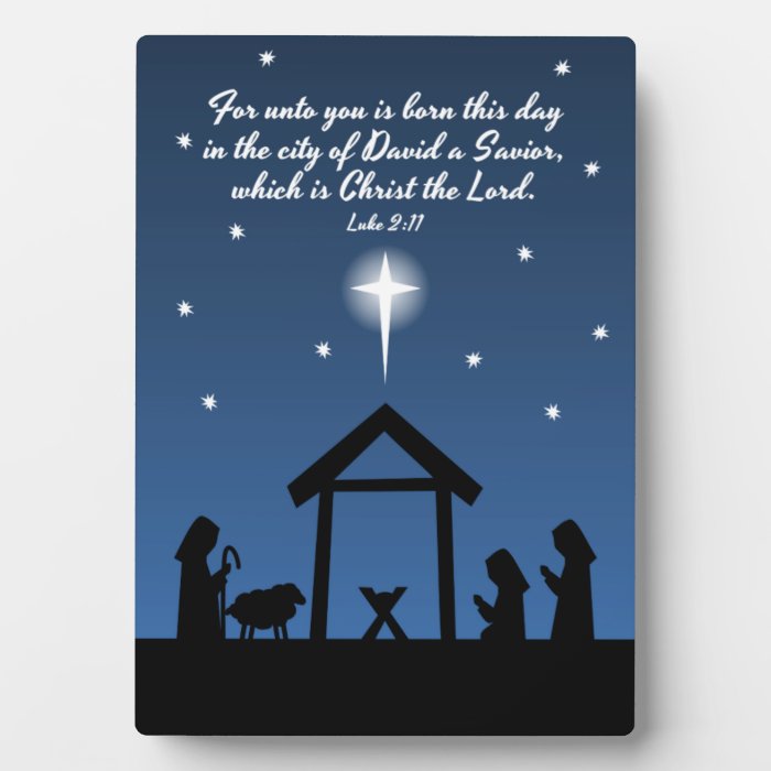 Christian Christmas Nativity Scene Design / Verse Display Plaque