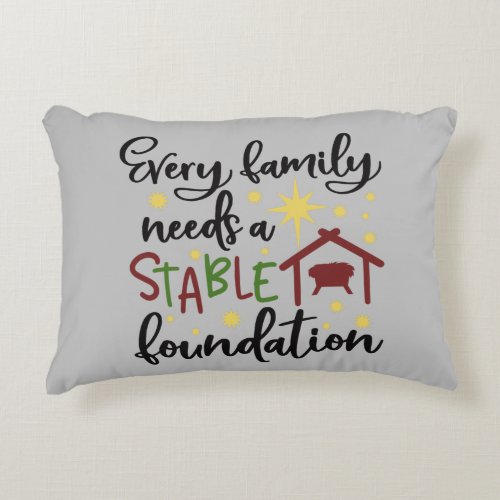 Christian Christmas Religious Funny Family Accent Pillow