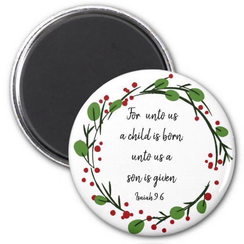 Christian Christmas Scripture Inspirational Verse Magnet