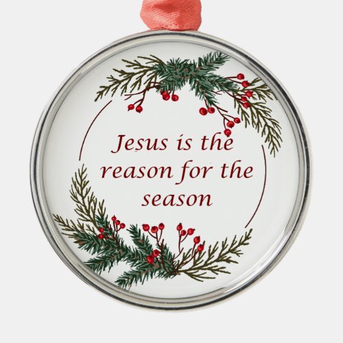 Christian Christmas Scripture  Metal Ornament