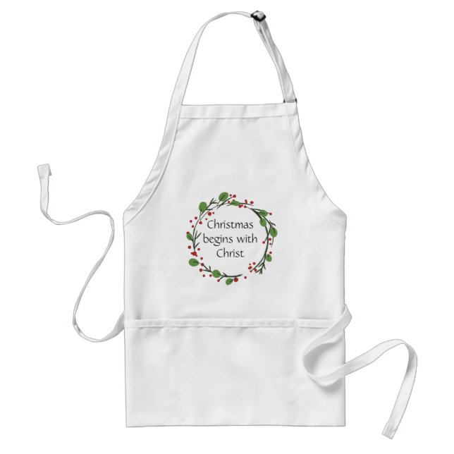Christian Christmas Scripture  Scripture Adult Apron (Front)