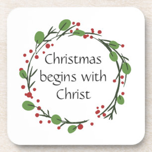 Christian Christmas Scripture  Scripture Beverage Coaster