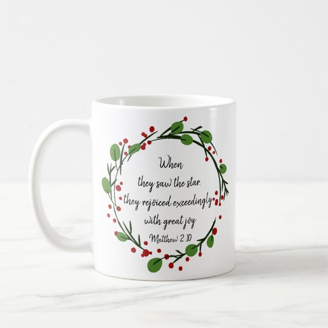 Christian Christmas Scripture Scripture Coffee Mug (Left)