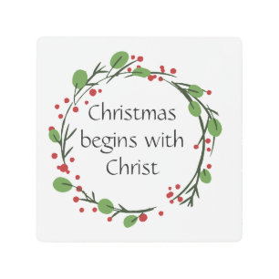 Christian Christmas Scripture Scripture Metal Print