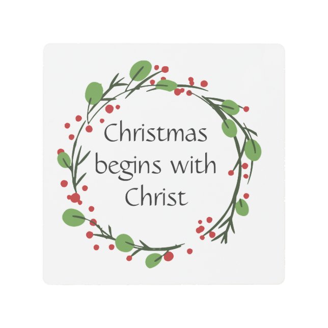 Christian Christmas Scripture  Scripture Metal Print (Front)