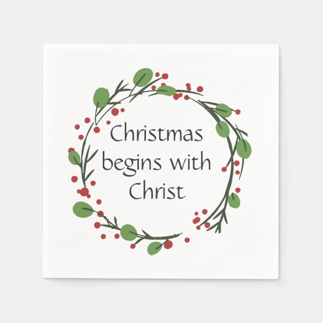 Christian Christmas Scripture  Scripture Napkins (Front)