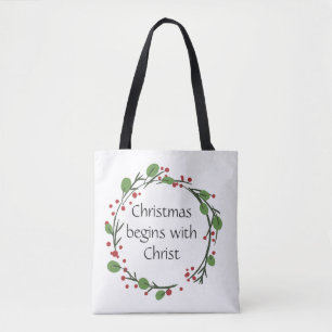 Christian Christmas Scripture Scripture Tote Bag