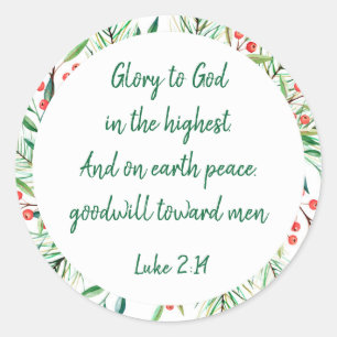 Christian Christmas Scripture Sticker Scripture