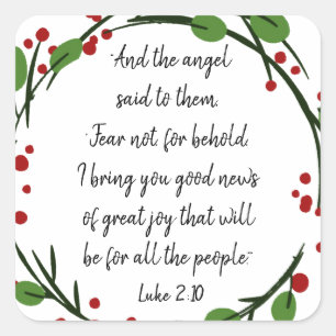 Christian Christmas Scripture Sticker Scripture