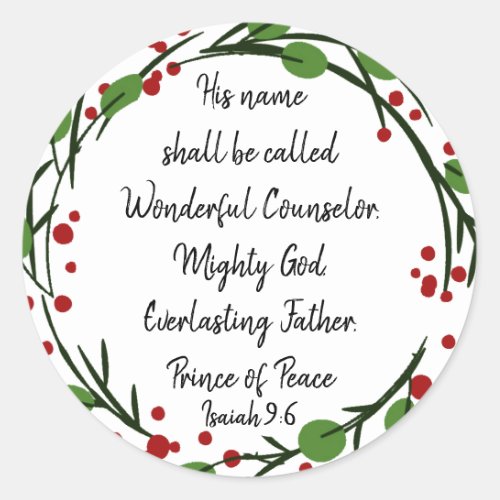 Christian Christmas Scripture Sticker Scripture