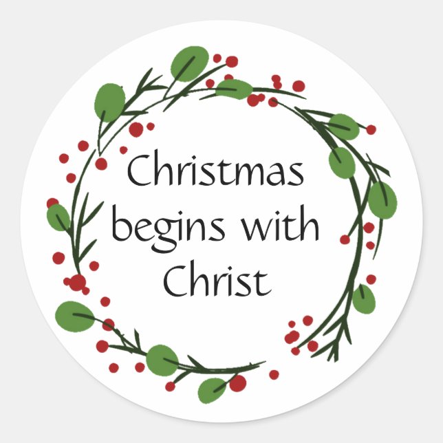 Christian Christmas Scripture Sticker Scripture (Front)
