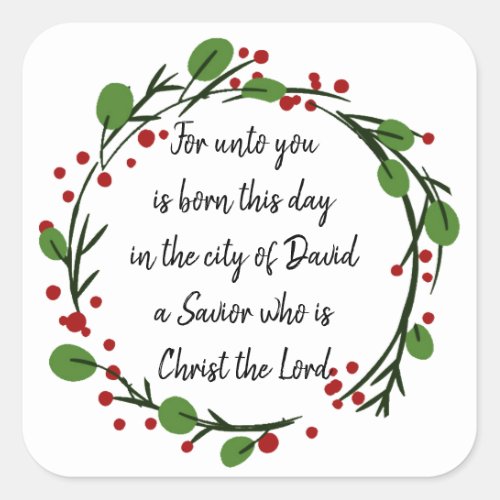 Christian Christmas Scripture Sticker Scripture
