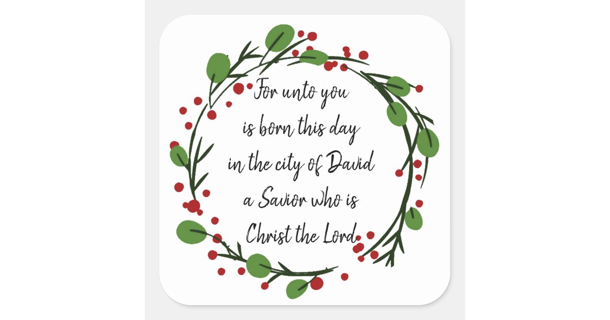 christian christmas scripture sticker scripture zazzlecom