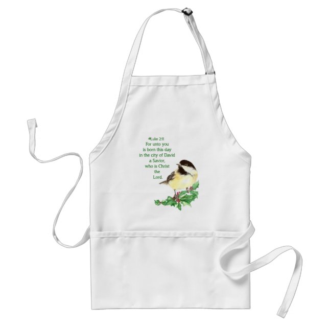 Christian Christmas Scripture Sticker Scripture Adult Apron (Front)