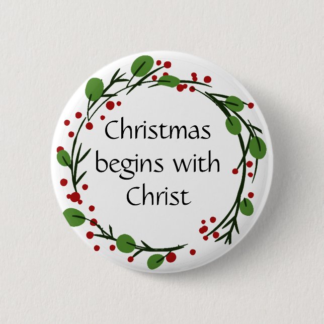 Christian Christmas Scripture Sticker Scripture Button (Front)