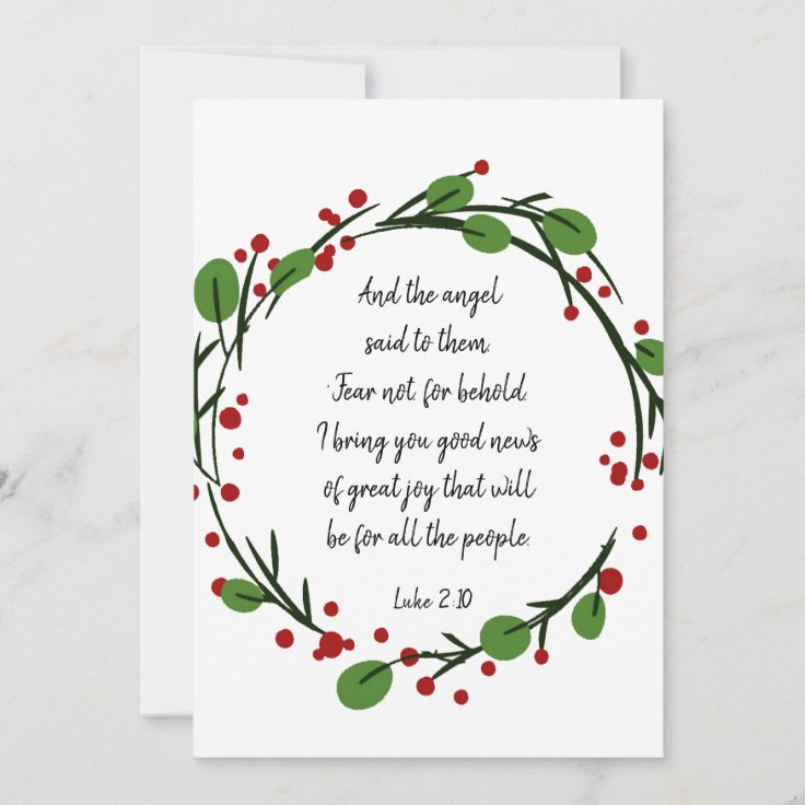 Christian Christmas Scripture Sticker Scripture Holiday Card | Zazzle