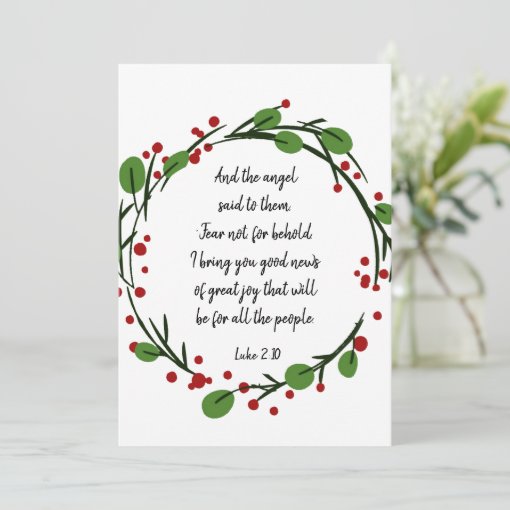 Christian Christmas Scripture Sticker Scripture Holiday Card | Zazzle