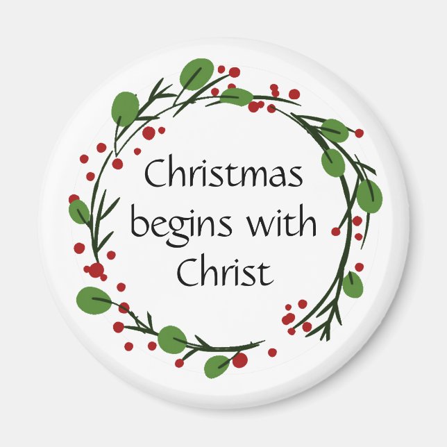 Christian Christmas Scripture Sticker Scripture Magnet (Front)