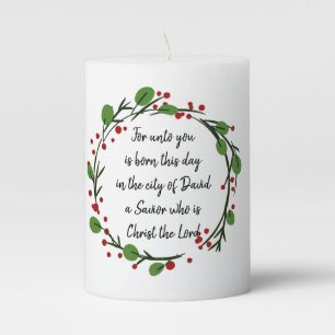 Christian Christmas Scripture Sticker Scripture Pillar Candle