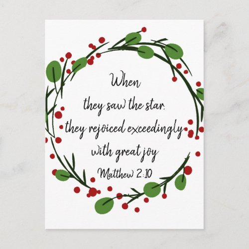 Christian Christmas Scripture Sticker Scripture Postcard